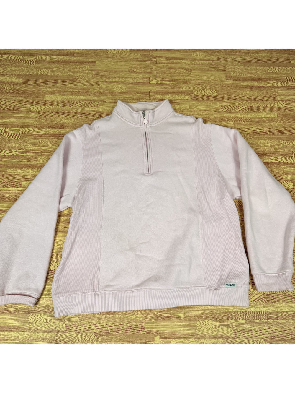 Straight Down Women’s Large Pink Quarter Zip Fleece Golf Pullover Sweatshirt